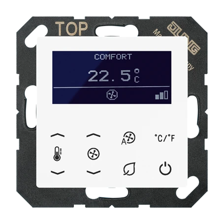 KNX kamerthermostaat Fan Coil, alpine wit