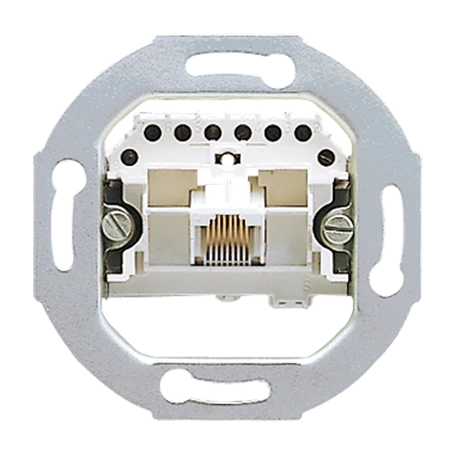 Modular jack socket, cat. 3, 8-pole