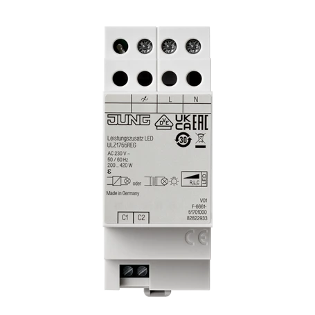 Amplifier LED, rail mounting device, 2 rail units