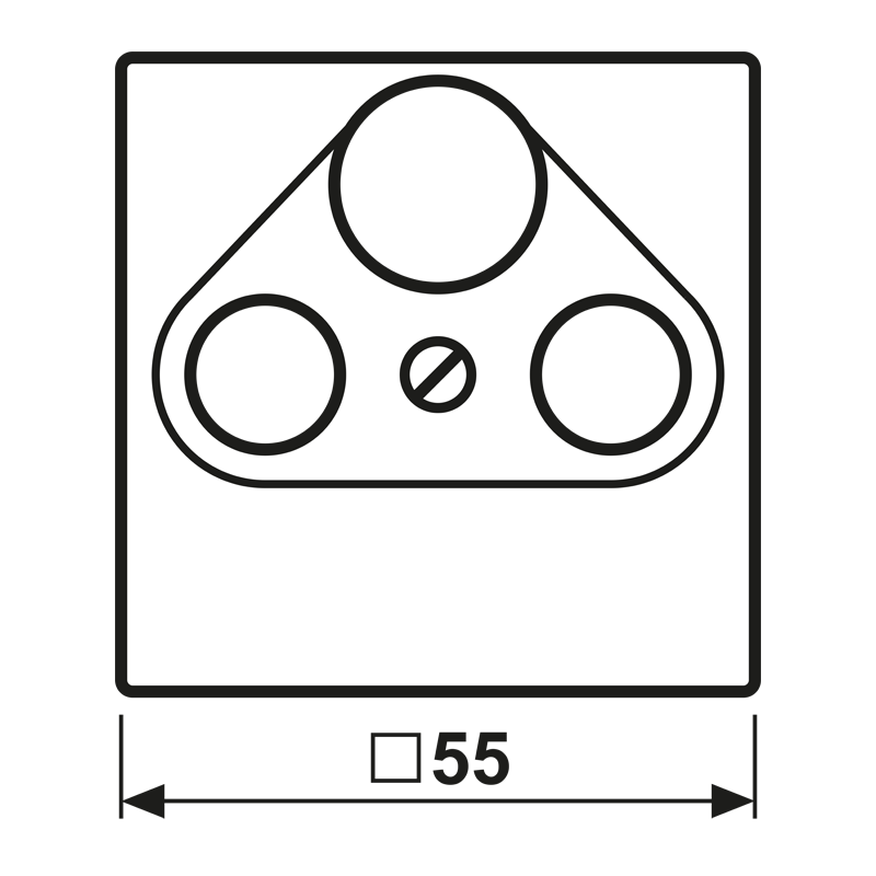 Capa 1 grupo, para tomadas Sat/BK universais, marfim | A 561 BFPLSAT