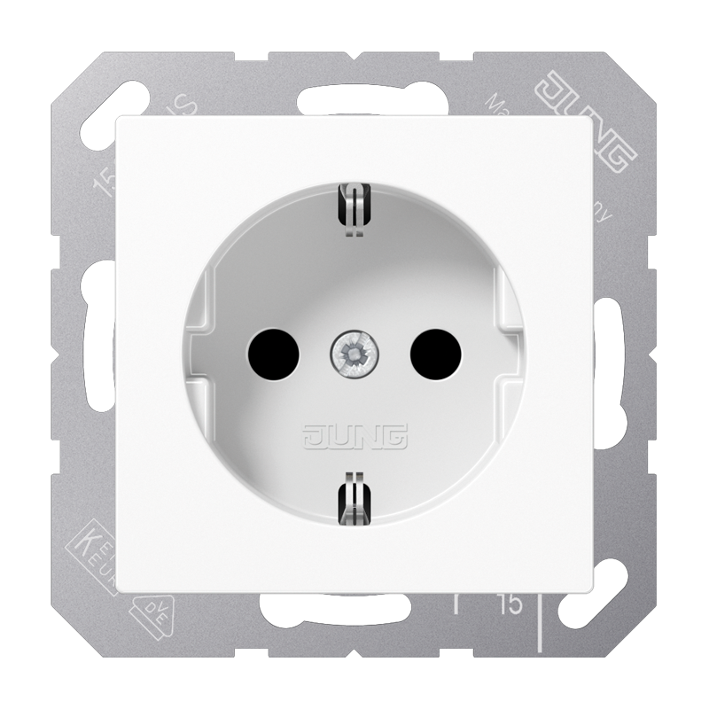 SCHUKO®-Steckdose, alpinweiß