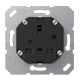 Socket insert 1-gang, British Standard 1363, for wall boxes 60 mm