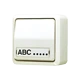 Interruttore, Deviatore 1 P, 10 AX 250 V ~, con targhetta, AP 600, bianco