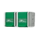 2-gang SCHUKO® socket, wired, with e-bike charging symbol, with inscription fieldgreen