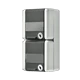 2-gang SCHUKO® socket, wired, with inscription field, with safety lock