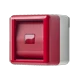 1-gang rocker with glass plate, red