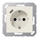 SCHUKO®-Steckdose mit USB-Ladegerät (JUNG Quick Charge®), Safety Plus, Thermoplast, weiß (ivory)