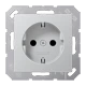 Prise SCHUKO®, Safety Plus, duroplastique laqué, Aluminium