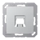 Afdekking (klikbevestiging) voor modular jack, 1-voudig, EMT, AMP, MTRJ, aluminium