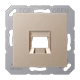Abdeckung (gerastet) für Modular-Jack-Steckbuchsen, 1fach, UMA-CAT6A, RADIALL, Panduit, Assmann, champagner