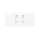 Centre plate for socket insert BS 2172 KO EINS, with pilot light, thermoplastic lacquered, matt snow white