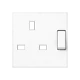Centre plate for socket insert BS 2171 EINS and 3171 EINS, duroplastic, white