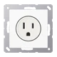 Socket, US NEMA system, screw terminals, thermoplastic, white