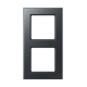 Frame 2-gang, matt anthracite