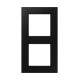 Frame 2-gang, matt graphite black