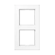 Frame 2-gang, white