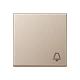 Rocker 1-gang, symbol "bell", champagne
