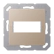 Afdekking, voor 1 D-subminiatuur connector, 9-/25-polig, champagne