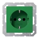 Prise SCHUKO®, Safety Plus, thermoplastique anti-bactérien, Vert