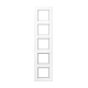 Frame 5-gang, white