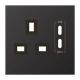 Centre plate for socket insert 521 G-CC20, aluminium laquered, dark (aluminium lacquered)