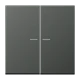 Rocker 2-gang, with lens, anthracite