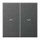 Rocker 2-gang, with arrow symbols, anthracite