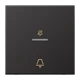 Hotel rocker, corridor unit 1-gang, symbols "Do not disturb" and "bell", with lens, dark