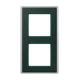 Glass frame 2-gang, emerald green