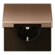 SCHUKO® socket, Safety Plus, brushed bronze