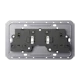 Switched socket insert, 2-gang, British Standard 1363, with indicator light, for rectangular British Standard wall boxes