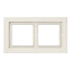 Frame 2-gang, suitable for British Standard installations (supporting frame 80 x 80), ivory