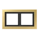Frame 2-gang, suitable for British Standard installations (supporting frame 80 x 80), classic brass