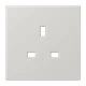 Centre plate for socket insert BS 2521 EINS and 3521 EINS, duroplastic, light grey