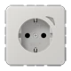 JUNG HOME wandcontactdoos met randaarde Energy, Safety Plus, lichtgrijs