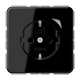 JUNG HOME wandcontactdoos met randaarde Energy, Safety Plus, zwart