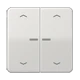 JUNG HOME push-button, with arrow symbols, with lens, light grey