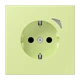 JUNG HOME SCHUKO® socket Energy, Safety Plus, vert jaune clair