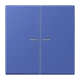 JUNG HOME push-button 2-gang, with lens, bleu outremer 31 (32020)