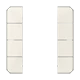Cover kit 4-gang, F50, ivory