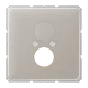 Afdekking, voor 2 ronde connector tot 18,5 mm Ø, platina