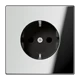 SCHUKO® socket, Safety Plus, chrome