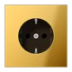 SCHUKO® socket, screw terminals, Safety Plus, gold-coloured