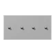 Centre plate with toggle lever "cylinder", 2 x 2 toggle levers, gris moyen (32012)