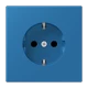 Enchufe SCHUKO®, Safety Plus, duroplástico lacado, bleu céruléen 31
