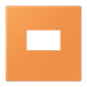 Centre plate for USB charger, orange clair (32081)