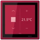 Controlador de zona KNX LS TOUCH com aro LS 990, Seguro, rouge carmin (32100)