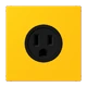 Steckdose, US-Norm NEMA, Schraubklemmen, Thermoplast lackiert, le jaune vif