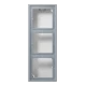 Surface cap 3-gang, LS CUBE, duroplastic lacquered, gris clair 59 (4320O), vertical and horizontal installation