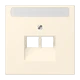 Centre plate for IAE/UAE sockets, 2 x 8-pole, blanc ivoire (4320B)